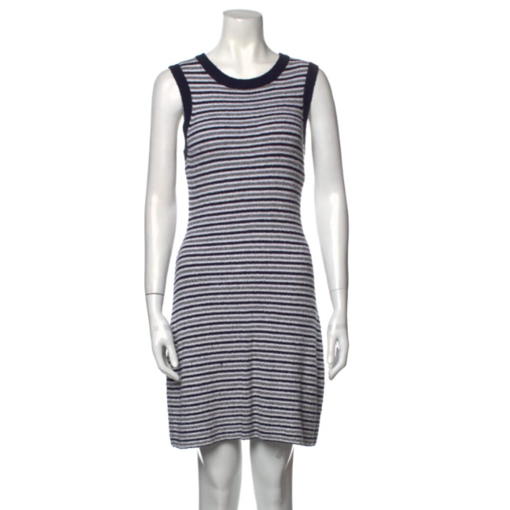 RAG & BONE Terry Cloth dress Stripe Sleeveless stretch Navy Blue S